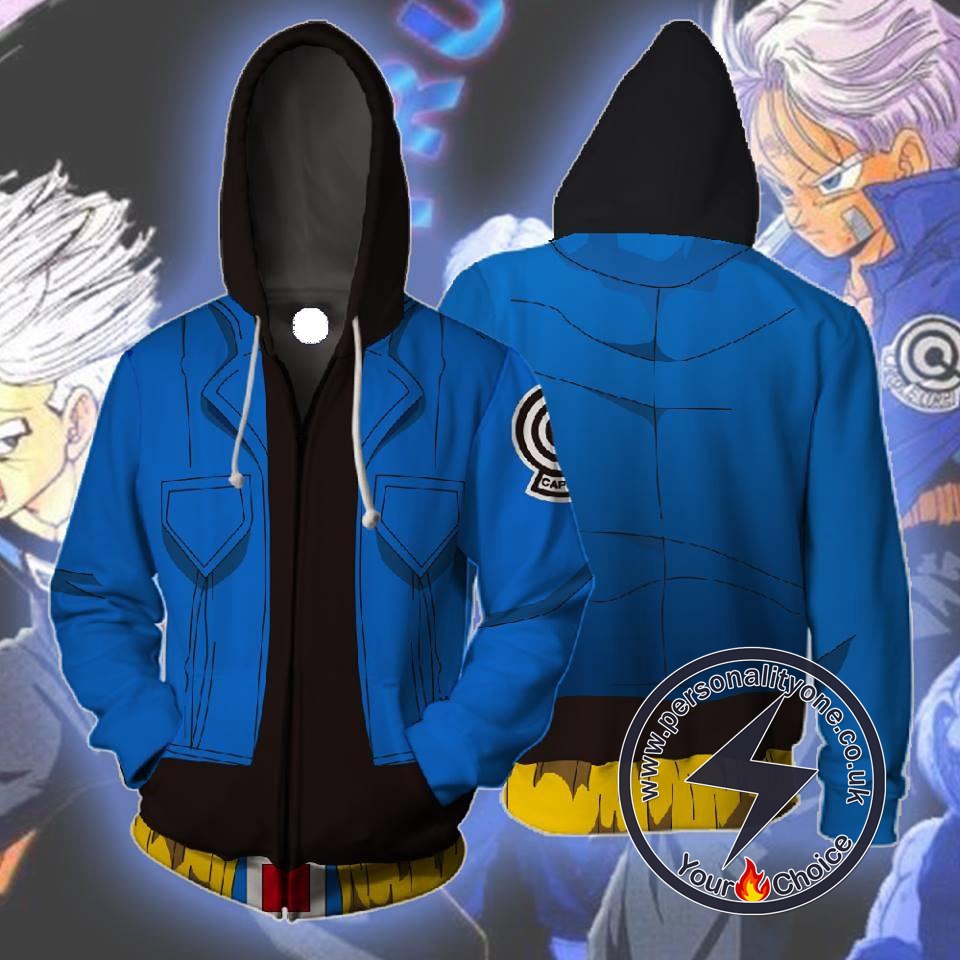 Dragon Ball Trunks Zip Up Hoodie Jacket